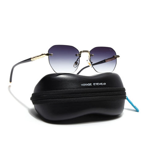 Rimless Sunglasses (Grey Lens | Golden Frame - MG8986)