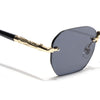 Rimless Sunglasses (Black Lens | Golden Frame - MG8987)