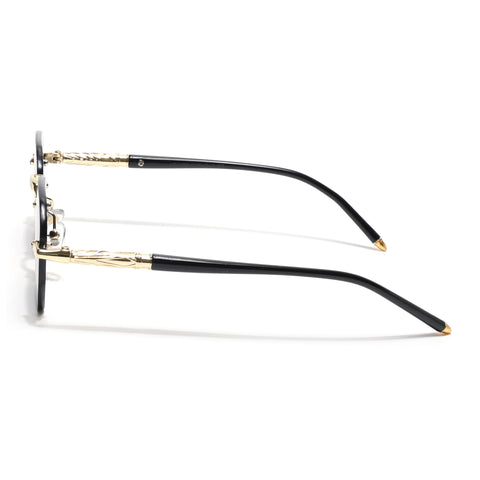 Rimless Sunglasses (Black Lens | Golden Frame - MG8987)