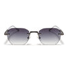 Rimless Sunglasses (Olive Lens | Gun Metal Frame - MG8988)