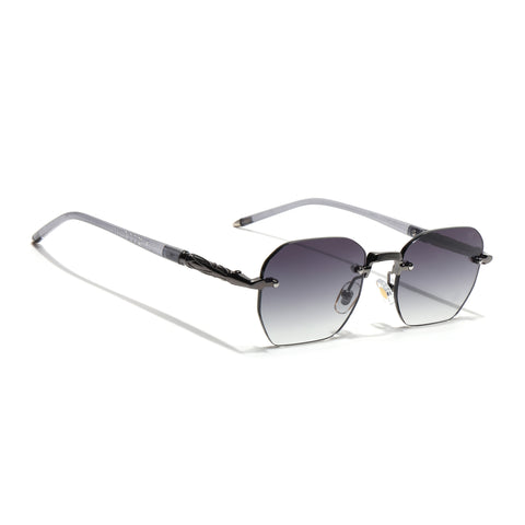 Rimless Sunglasses (Olive Lens | Gun Metal Frame - MG8988)