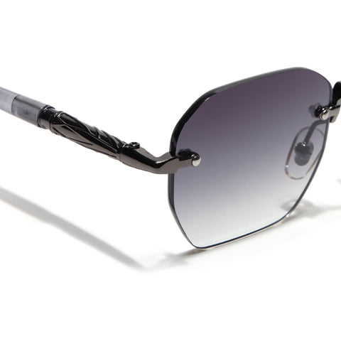 Rimless Sunglasses (Olive Lens | Gun Metal Frame - MG8988)