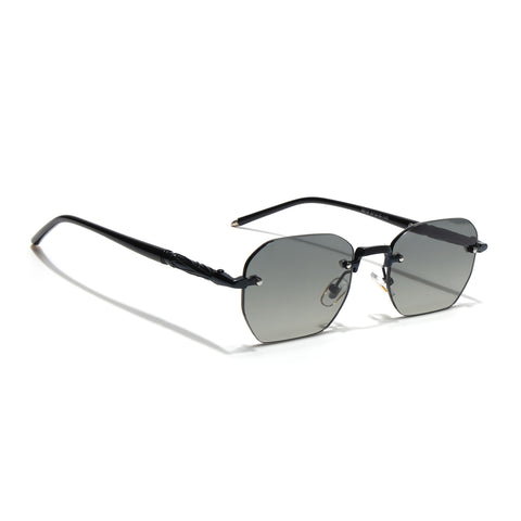 Rimless Sunglasses (Green Lens | Black Frame - MG8989)