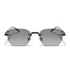 Rimless Sunglasses (Green Lens | Black Frame - MG8989)