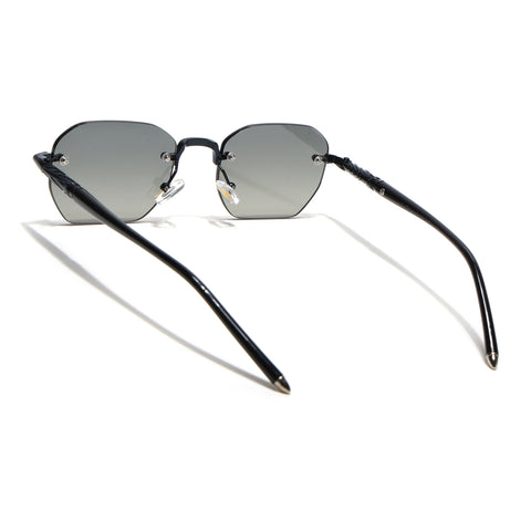 Rimless Sunglasses (Green Lens | Black Frame - MG8989)