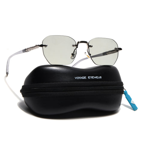 Rimless Sunglasses (Smoke Black Lens | Silver Frame - MG9119)