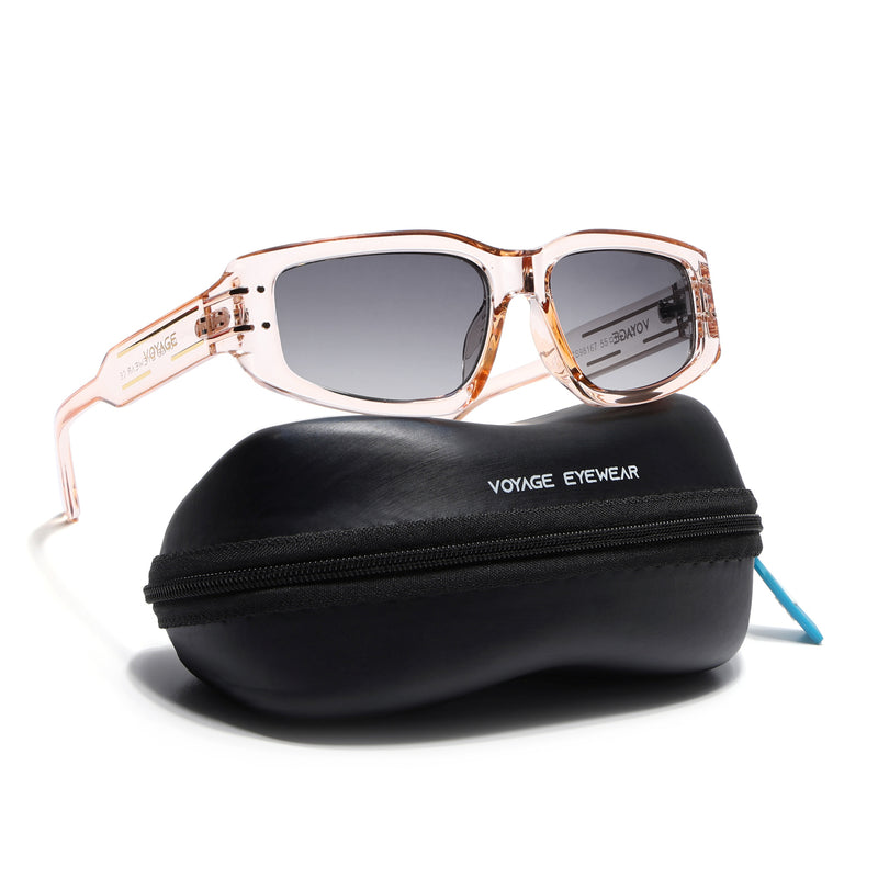 Ash | Brown Rectangle Sunglasses | MG6706