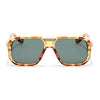 Alpha | Dami Brown Wayfarer Polarized Sunglasses | Green Lens - PMG6626