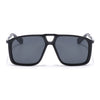 Rebel |  Matt Black Wayfarer Polarized Sunglasses | Black Lens - PMG6629