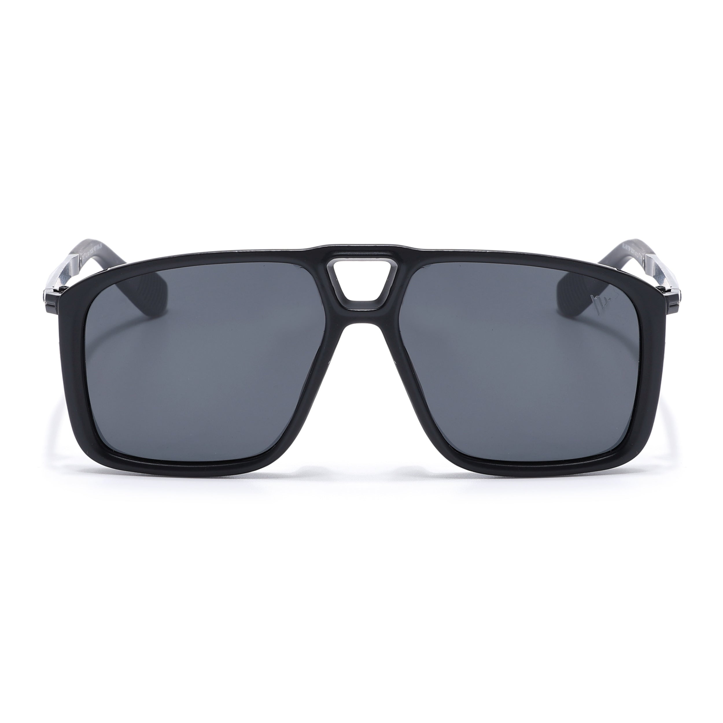 Rebel |  Matt Black Wayfarer Polarized Sunglasses | Black Lens - PMG6629