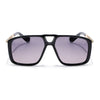 Rebel | Shine Black Wayfarer Polarized Sunglasses | Light Purple Lens - PMG6632