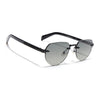 Rimless Sunglasses (Green Lens | Black Frame - MG8974)