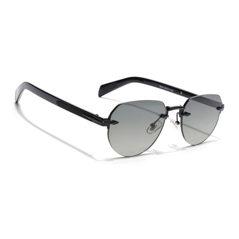 Rimless Sunglasses (Green Lens | Black Frame - MG8974)