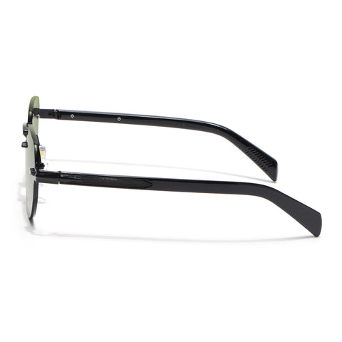Rimless Sunglasses (Green Lens | Black Frame - MG8974)