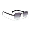 Rimless Sunglasses (Olive Lens | Gun Metal Frame - MG8975)