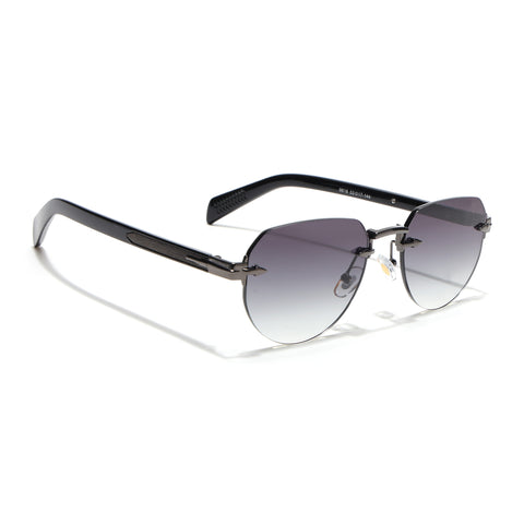 Rimless Sunglasses (Olive Lens | Gun Metal Frame - MG8975)