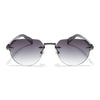 Rimless Sunglasses (Olive Lens | Gun Metal Frame - MG8975)