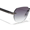 Rimless Sunglasses (Olive Lens | Gun Metal Frame - MG8975)