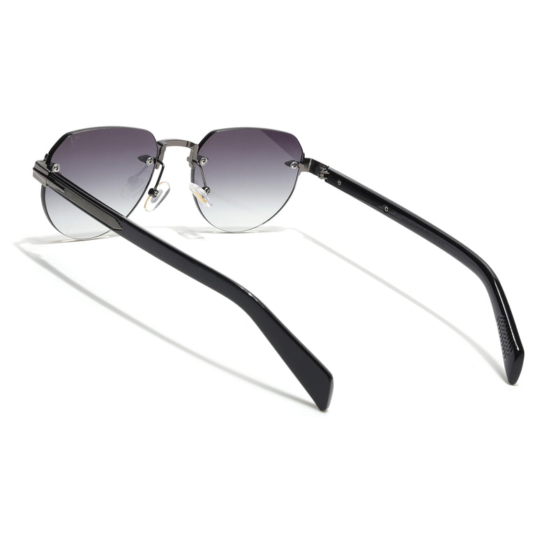 Rimless Sunglasses (Olive Lens | Gun Metal Frame - MG8975)