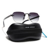 Rimless Sunglasses (Olive Lens | Gun Metal Frame - MG8975)