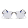 Rimless Sunglasses (Grey Lens | Silver Frame - MG8976)