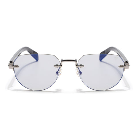 Rimless Sunglasses (Grey Lens | Silver Frame - MG8976)