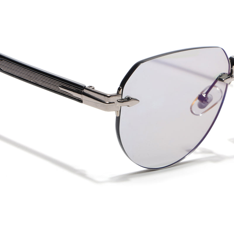 Rimless Sunglasses (Grey Lens | Silver Frame - MG8976)