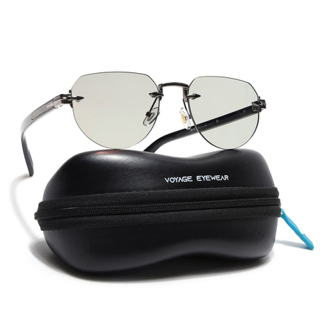 Rimless Sunglasses (Grey Lens | Silver Frame - MG8976)