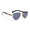 Rimless Sunglasses (Black Lens | Golden Frame - MG8977)