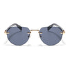Rimless Sunglasses (Black Lens | Golden Frame - MG8977)