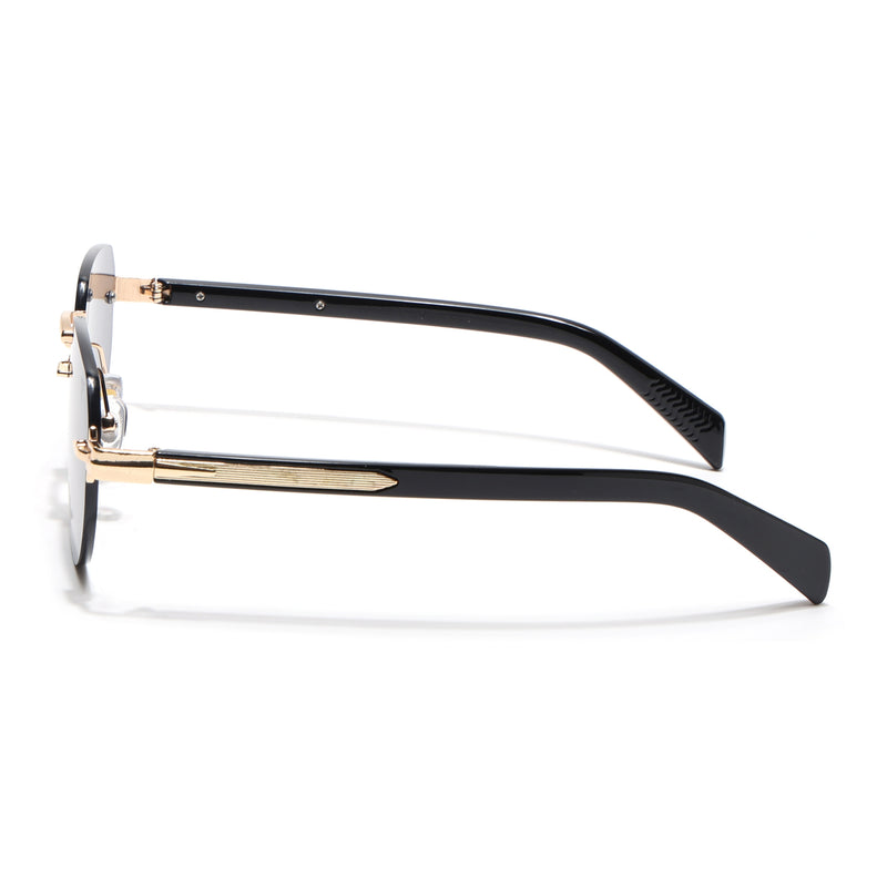 Rimless Sunglasses (Black Lens | Golden Frame - MG8977)