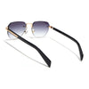 Rimless Sunglasses (Grey & Clear Lens | Golden Frame - MG8978)