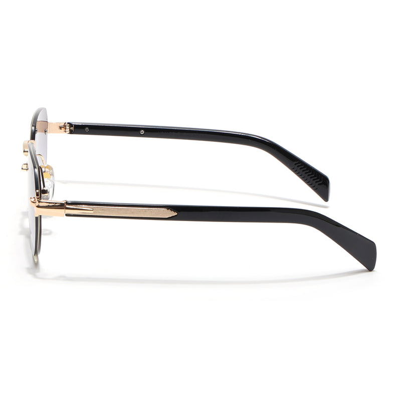 Rimless Sunglasses (Grey & Clear Lens | Golden Frame - MG8978)