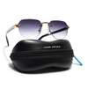 Rimless Sunglasses (Grey & Clear Lens | Golden Frame - MG8978)