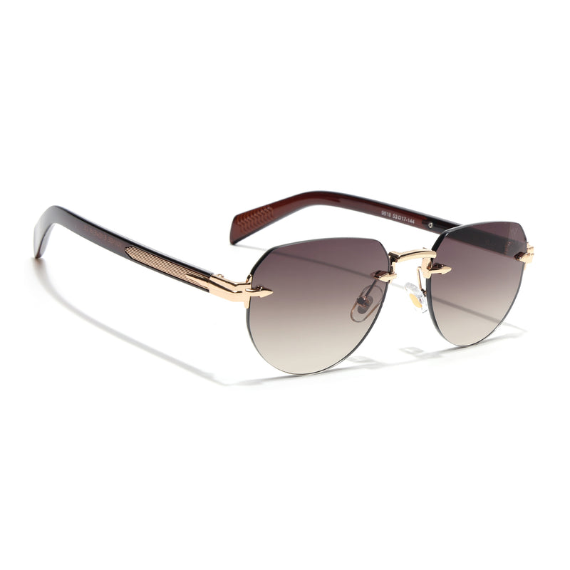 Rimless Sunglasses (Brown Lens | Golden Frame - MG8979)