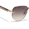 Rimless Sunglasses (Brown Lens | Golden Frame - MG8979)