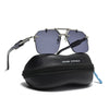 Hawk | Black Wayfarer Sunglasses | Silver Frame - MG5878
