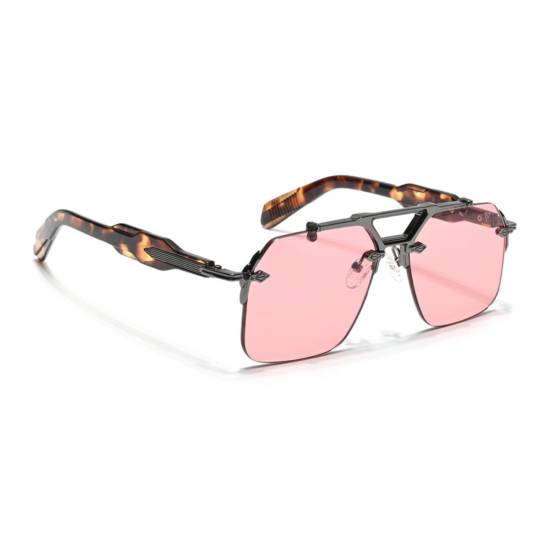 Hawk | Red Wayfarer Sunglasses | Grey Frame - MG5879