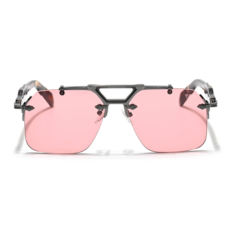 Hawk | Red Wayfarer Sunglasses | Grey Frame - MG5879