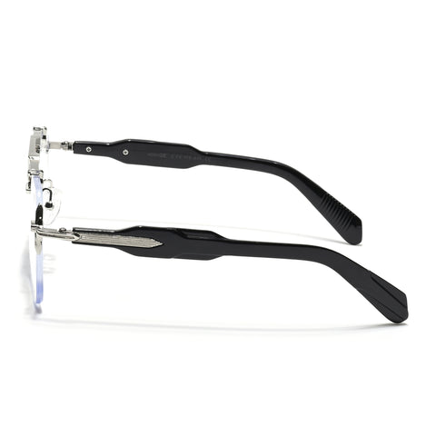 Hawk | Clear Wayfarer Sunglasses | Silver Frame - MG5881