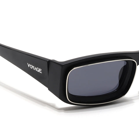 Old Smuggler | Matte Black Unisex Sunglasses | Black Lens - MG6574