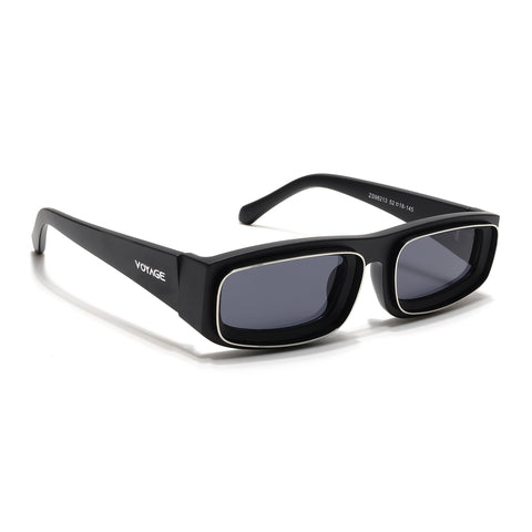 Old Smuggler | Matte Black Unisex Sunglasses | Black Lens - MG6574