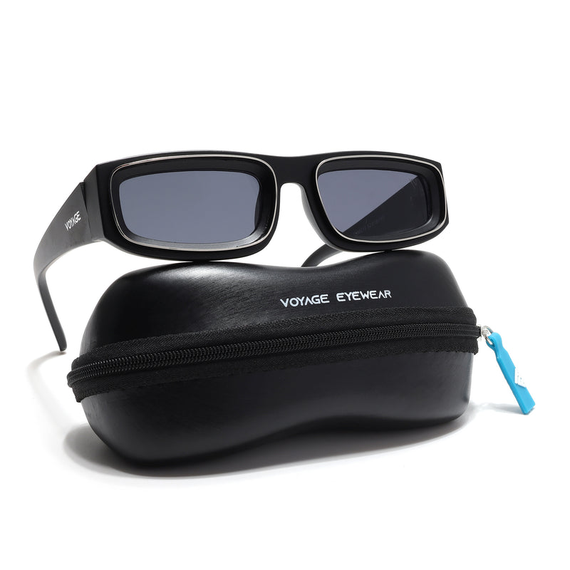 Old Smuggler | Matte Black Unisex Sunglasses | Black Lens - MG6574