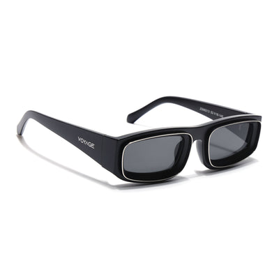 Old Smuggler | Matte Black Unisex Sunglasses | Black Lens - MG6574