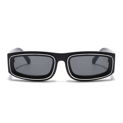 Old Smuggler | Matte Black Unisex Sunglasses | Black Lens - MG6574
