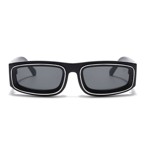 Old Smuggler | Matte Black Unisex Sunglasses | Black Lens - MG6574