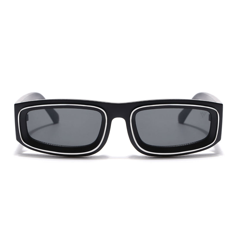 Old Smuggler | Matte Black Unisex Sunglasses | Black Lens - MG6574