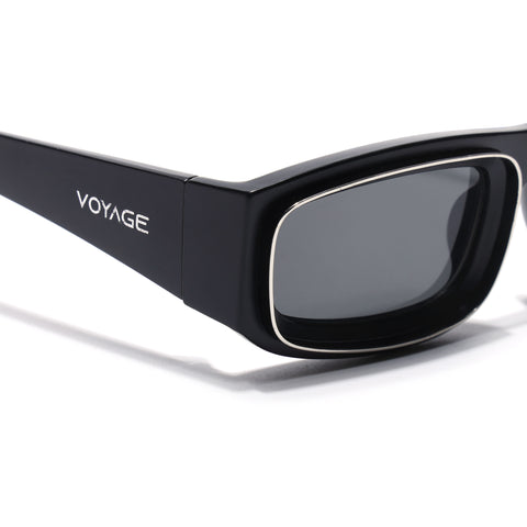 Old Smuggler | Matte Black Unisex Sunglasses | Black Lens - MG6574