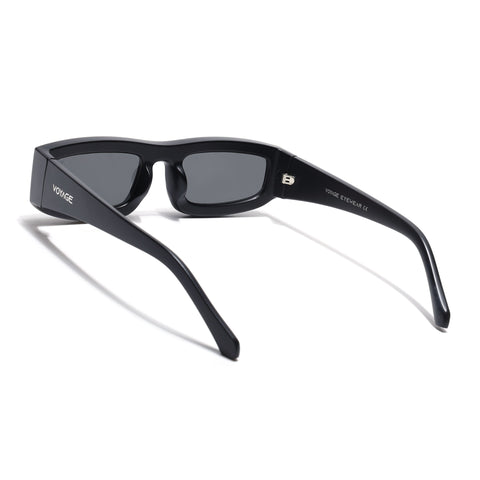Old Smuggler | Matte Black Unisex Sunglasses | Black Lens - MG6574