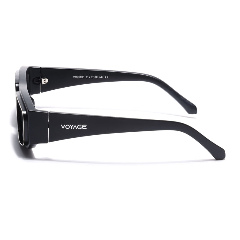 Old Smuggler | Matte Black Unisex Sunglasses | Black Lens - MG6574